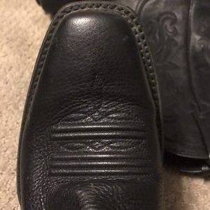 Black Leather Ariat Cowboy Boots